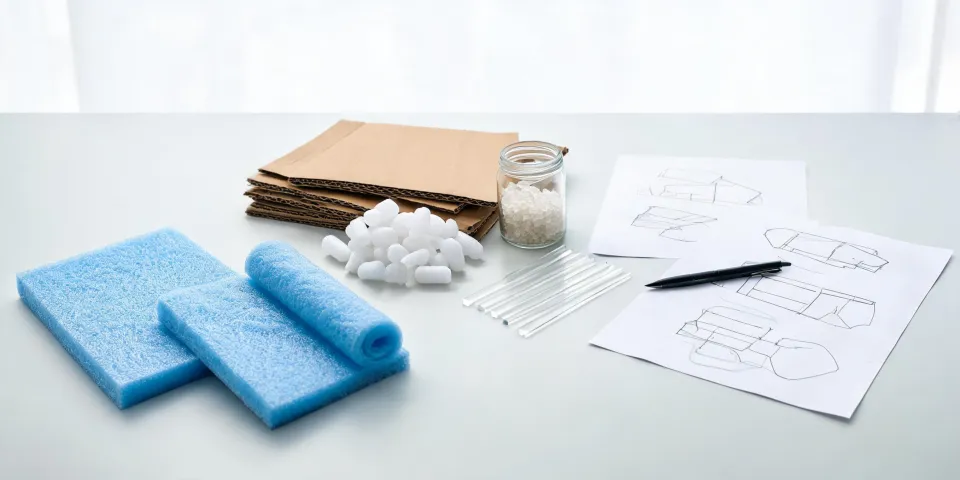 Protective packaging article header