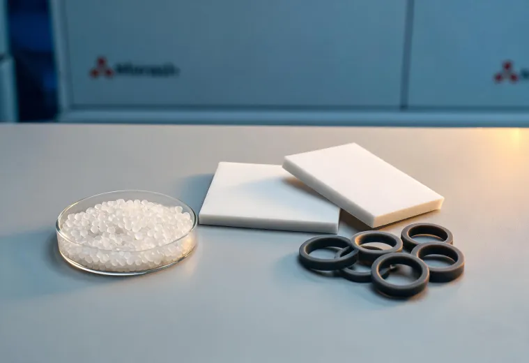 Featured polymer pellets